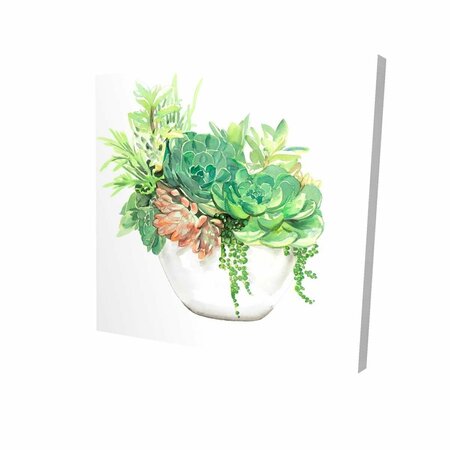 FONDO 16 x 16 in. Succulent Assortment In A Pot-Print on Canvas FO3340353